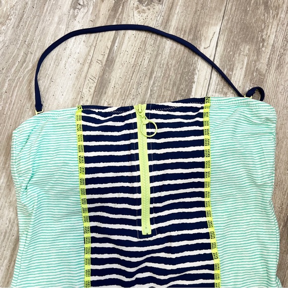 Sperry Striped‎ Zip Front One Piece Bathing Suit Large - Picture 3 of 4